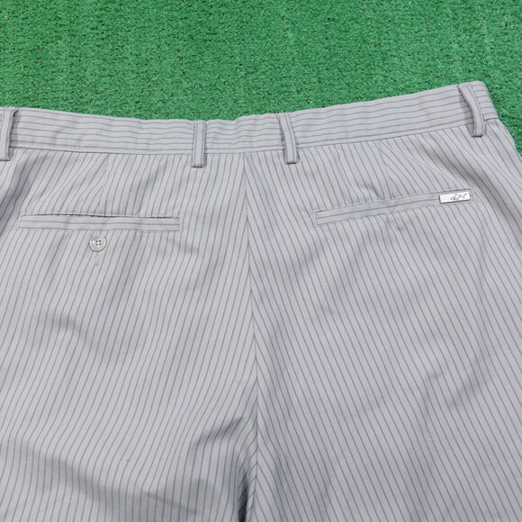 GREG NORMAN FOR TASSO ELBA GREY STRIPED GOLF SHORTS MENS SIZE 38 POLYESTER - Picture 4 of 6